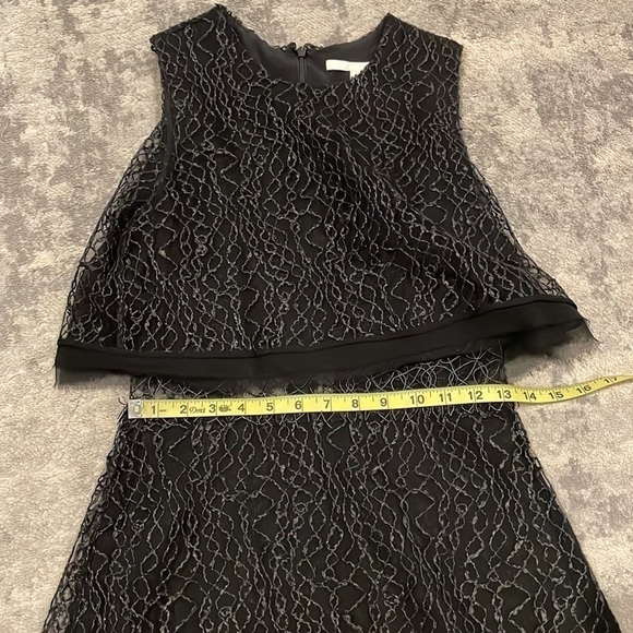 Jonathan Simkhai Popover Cape Back Tricot Lace Cable Knit Party Dress Black Sz 0 - Picture 11 of 13